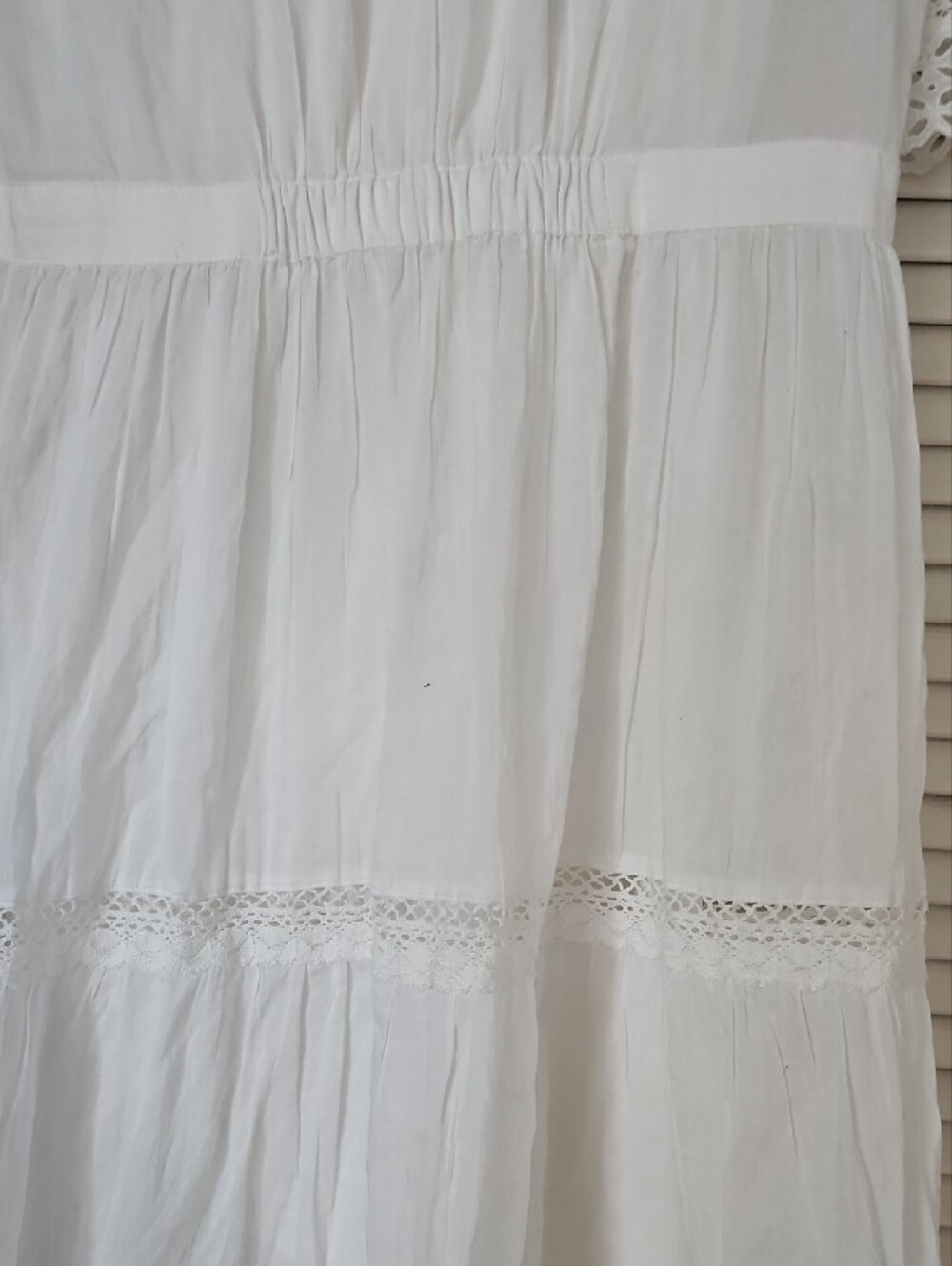 GAP White Eyelet Button-Front Maxi Dress - Picture 6 of 6